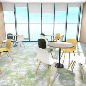 Abstract Pattern Office Carpet Tiles Rectangle Non-Slip Non-Woven Fabric Backing Commercial Use Low Pile Tufted - Product Image 2