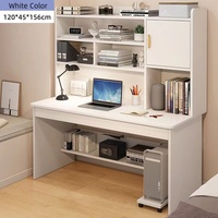 Table d'étude moderne au design simple étagère intégrée bureau d'ordinateur pour chambre à coucher ou bureau à domicile