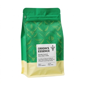 ถุงกาแฟแบบพิมพ์ลายตามสั่ง ขายส่ง แบบก้นแบน ก้นเหลี่ยม มีวาล์วและซิป - Product Image 1