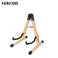 HEBIKUO J-40Z Stand Gitar Kayu Berkualitas Tinggi dan Tahan Lama, Dapat Dilipat Tipe-A untuk Gitar, Bass, dan Instrumen Senar