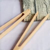 Holz-Servierzangen für Steak und Brot Küche Restaurant Bäckerei Tisch-Servierutensilien Naturholz-Design