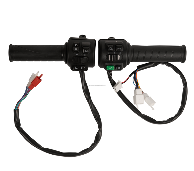 Electric Vehicle Waterproof E-bike Refitted Switch Speed Control Throttle for Electric Bicycle Scooter Motorcycle Black Color