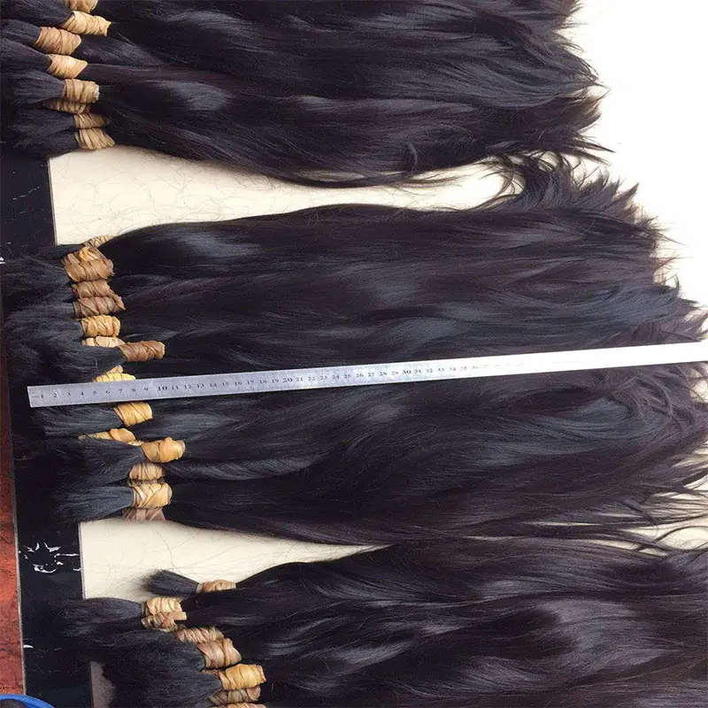 russia virgin human hair bulk raw indian temple hair raw indian hair human