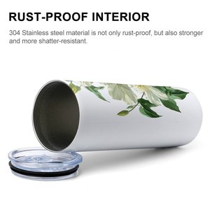Stainless Steel Tumbler 20oz Vacuum <b>Insulated</b> Custom Printed Floral Design Portable <b>Cup</b> - Product Image 5
