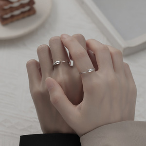 Rupert's Tears Couple Rings U Shape Open Design For Valentine'S Day Gift Set - Product Image 4