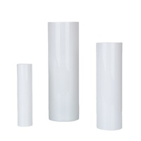 Abat-jour cylindrique en verre soufflé à la main, blanc opale, tube en verre givré blanc laiteux, couvercle d'éclairage, abat-jour de remplacement