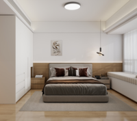 Ensemble de meubles de chambre à coucher modernes de luxe en bois écologique sur mesure, pleine taille, avec un grand espace de rangement et une fonction de refroidissement, pour appartement et usage commercial