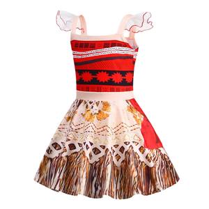 2-8 Years Girls Vaiana Halloween Princess TV Movie Costume Kids Summer Dress Carnival Birthday Party Children Baby <strong>Clothes</strong> - Product Image 6