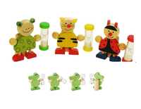 Porte-brosse à dents pour enfants en bois écologique avec logo personnalisé, forme de dessin animé sonore personnalisée, certifié CE