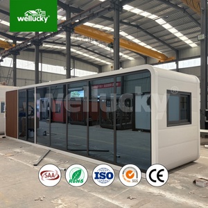 Unità Abitativa Prefabbricata Modulare con Ampia Vista Panoramica, Spazio Resort Mobile, Cabina Stile Apple, Casa Capsula Spaziale - Product Image 1