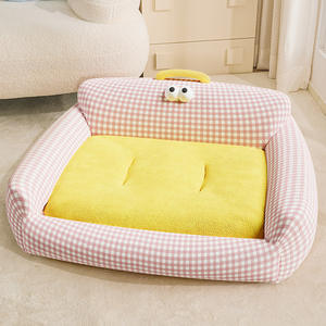 Umweltfreundliches, individuelles, weiches Haustierbett für alle Jahreszeiten, komfortables Sofa im Cartoon-Design, waschbar, rutschfest, modisch, niedlich, klein - Product Image 6