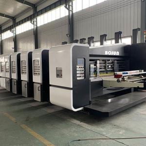 bojun automatic pizza box making machine 2 4 8 color flex printing carton machine