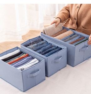 Organisateur de <span class=keywords><strong>soutien</strong></span>-<span class=keywords><strong>gorge</strong></span> et de sous-vêtements tissé, bloc d'organisation et de rangement, lot de 4 organisateurs de tiroirs de gris foncé gris <span class=keywords><strong>noir</strong></span> - Product Image 1