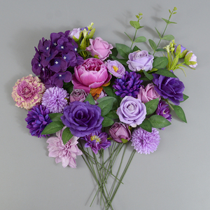 Flores artificiales cabeza de seda gran oferta varios patrones de flores conjunto de caja combinada DIY decoraciones de ducha de boda conjunto de flores de imitación - Product Image 2