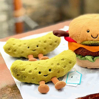 Nouveau Modèle Limité Jelly Cat Real Shooting Pickled Cucumbers, Jouets en Peluche Super Doux en Tissu, Thème Anniversaire, Vente en Gros, Autres Peluches pour Enfants