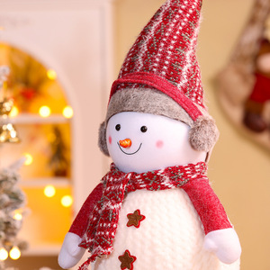 Christmas Snowman Ornaments Decorations Christmas Snowman with <b>Red</b> Knitted <b>Scarf</b> Christmas Decor for Mall/Store Displays - Product Image 3