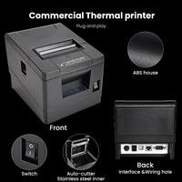 Printer Thermal Langsung Android 3 Inci 80mm Stabilitas Tinggi USB Desktop Kantor Tiket QR Printer Struk Tagihan