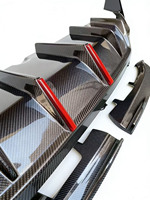 Nouveau 2020+ pour Série 4 G22 G23 Coupé Kit de becquet de spoiler Style 3D Fibre de carbone Diffuseur de pare-chocs arrière avec échappement