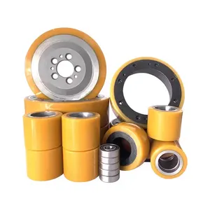 Fabricante de peças de empilhadeira pneu de poliuretano elevador hidráulico com acessórios de roda de empilhadeira de gado terra PU de poliuretano