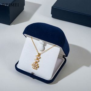 Dark Blue Microfiber Jewelry <b>Box</b> HighEnd Premium Packaging for Luxury Jewelry - Product Image 2