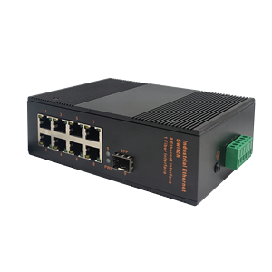 Convertisseur de média industriel Gigabit à succès : Transceiver 1 SFP Fibre + 8 RJ45 Monomode 1550nm 20/40/80KM - Product Image 1
