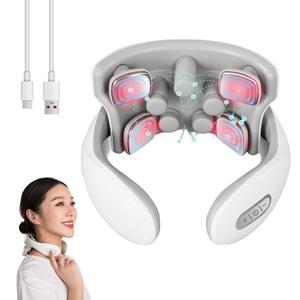 Portable Massager Neck Relaxer 6 Model 15 Levels Cordless Neck Massager with <b>Heat</b> for Pain Relieve - Product Image 4
