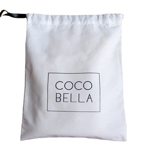 Sac cadeau en coton mousseline blanc personnalisé de 10*12,5 pouces pour produits capillaires et de beauté, vente en gros - Product Image 5