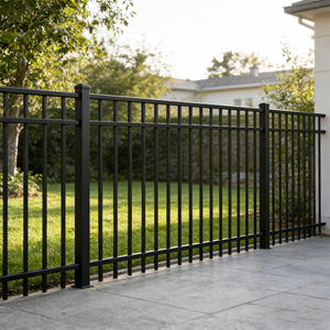 Clôture de ranch en aluminium de couleur or ornementale à <span class=keywords><strong>prix</strong></span> d'usine et clôture de sécurité extérieure avec des caractéristiques anti-escalade - Product Image 1
