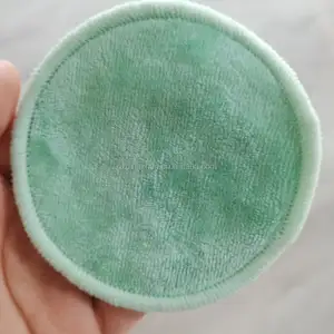 Free Samples Eco-friendly 8cm Round 100% Bamboo Cotton Facial Cleansing Pads Laundry Bag Set Reusable Makeup Remover CottonPads