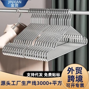 Percha para ropa de acero inoxidable 304 engrosada con tapa de silicona antideslizante para el hogar y organizador de ropa de bebé - Product Image 3