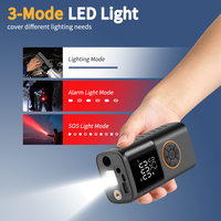 Compresseur d'air portable ABS pour pneus, mini manomètre électrique, moniteur de pression des pneus, pompe à air pour voiture, lumière LED, arrêt automatique, urgence