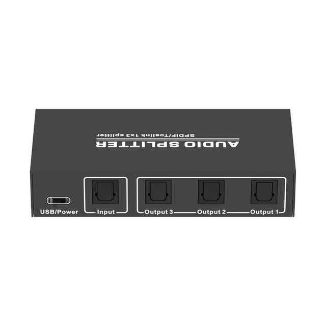 Digital Audio Splitter SPDIF 1x3 Decoder Toslink Metal Distributor Neutral Brand