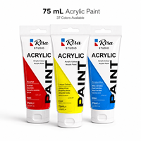 Tube de peinture acrylique Studio 75 ml, 37 couleurs disponibles, qualité artistique vibrante, non toxique, pour toile, bois, pierre, fournitures de peinture DIY