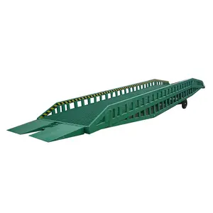 Mobile hydraulic dock leveler ramp for trucks forklift container load ramp used for warehouse factory