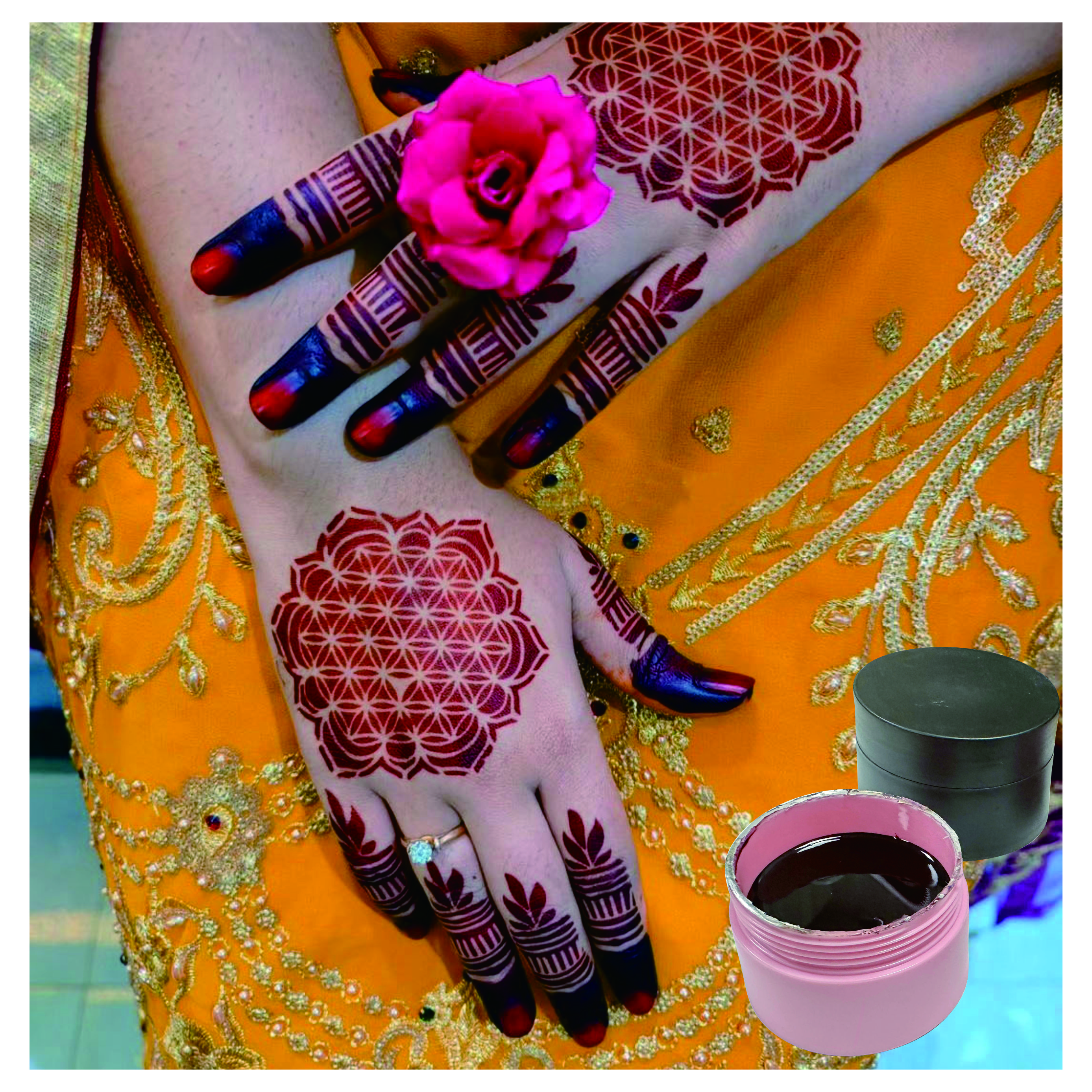 Low Price Red Rose Henna Luminous Henna Tattoo Stencils | Alibaba.com
