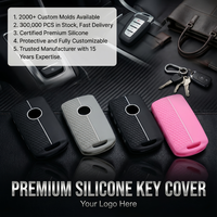 Housse de clé de voiture compatible avec Peugeot Renault VW BMW Mercedes Audi Toyota - Étui de protection pour télécommande Accessoire Voiture