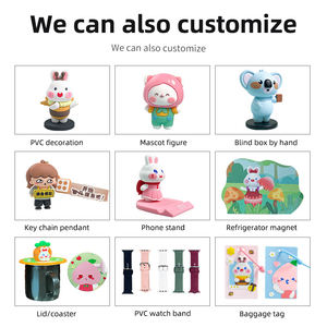 Dessin animé personnalisé PVC caoutchouc souple support pour téléphone portable poupée stéréoscopique mignonne boîte aveugle de voiture cadeau de bureau promotionnel - Product Image 5