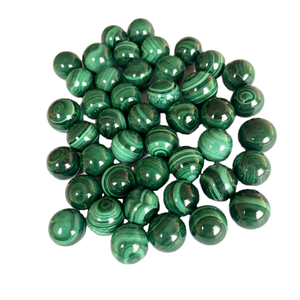 Wholesale High Quality Through-Carved KingGems Malachite Sphere Gemstone Natural Crystal Souvenir Customized Size Feng Shui - Product Image 1