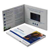 Nouvelles idées d'invitation personnalisée livre vidéo lcd business pour le marketing carte de vœux cadeau 5 pouces livret vidéo