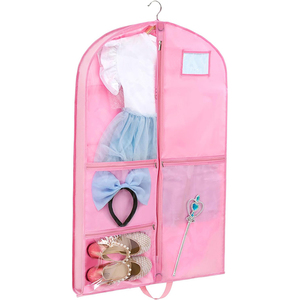 Bolsa para Disfraces de Danza para Niños de Poliéster 210D con Ventana de PVC Colgante, 3 Bolsillos Transparentes, Cremallera Central, Tarjetero, para Ballet, Recital, Cosplay - Product Image 5