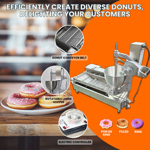 <span class=keywords><strong>Krispy</strong></span> <span class=keywords><strong>Kreme</strong></span> เครื่อง T-102Rq 4แถวอเนกประสงค์เอาท์พุทสอดคล้องเครื่องทำโดนัทอุตสาหกรรม - Product Image 3