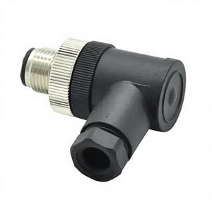 ขั้วต่อกันน้ำ M12 คุณภาพสูง IP67 แบบตัวผู้ ขั้วต่อ M12 รหัส A 4 ขา แบบมุมฉาก - Product Image 3