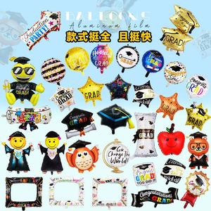 Theme 50Pcs/Bag Foil Aluminium <b>Balloons</b> for Graduation Party <b>Decoration</b> Supplies - Product Image 1
