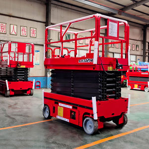 פלטפורמת הרמה ניידת חשמלית SJYZ1012 גובה מקסימלי 12 מטר, מבנה פלדת מנגן Q355B, שולחן 2300x1170 מ\\\"מ, חדש - Product Image 5