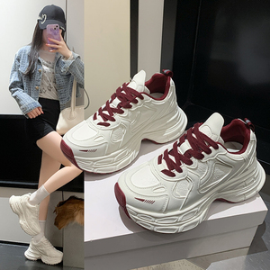 Zapatillas Deportivas de Mujer de Cuero de Alta Calidad con Plataforma, Cómodas para Otoño y Primavera - Product Image 2