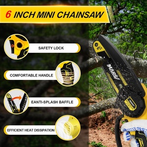 Mini Motosierra Inalámbrica MARS de <span class=keywords><strong>6</strong></span> Pulgadas, Herramienta de Jardín para Cortar Árboles, Funciona con Batería, Regalo de Navidad para Hombres - Product Image 4