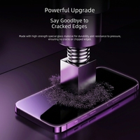 Protection d'écran en verre trempé aluminosilicate ultra-clair 9H à couverture intégrale pour iPhone 16 Pro Max