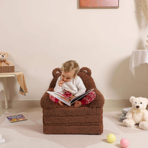 Tender Playful New Design OEM/ODM Factory Kids Toys 2 in 1 Custom Teddy Bear Shape Compressed Bean Bag Foldable Kids Chair - Product Image 3