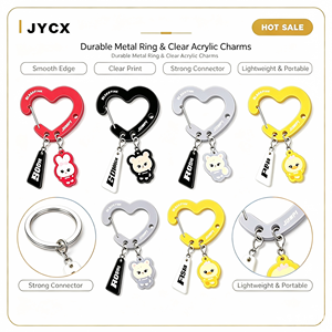 <span class=keywords><strong>Porte</strong></span>-<span class=keywords><strong>clés</strong></span> pendentif en acrylique imprimé UV motif ours en forme de cœur, style anime mignon, encre rose, pour la vente en gros et la personnalisation - Product Image 4
