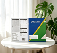 Carnet d'exercices à reliure piquée, couverture personnalisée, 100 feuilles, couverture souple, impression plastifiée, pour écoles européennes, directement de l'usine